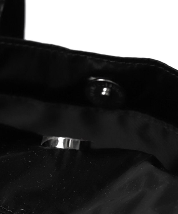 WEGO サテンリボンチャーム付きボストンバッグ ブラック