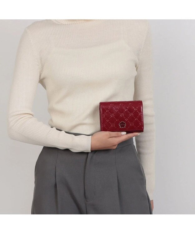 CLATHAS アクシオン 二つ折り財布 ダークレッド