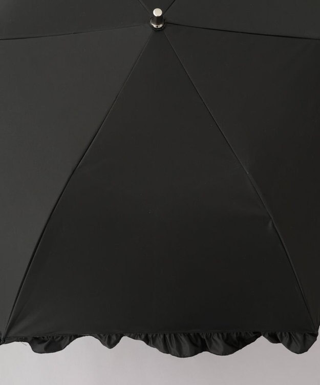AURORA 【WEB限定】 フリル晴雨兼用傘（折りたたみ傘） ブラック