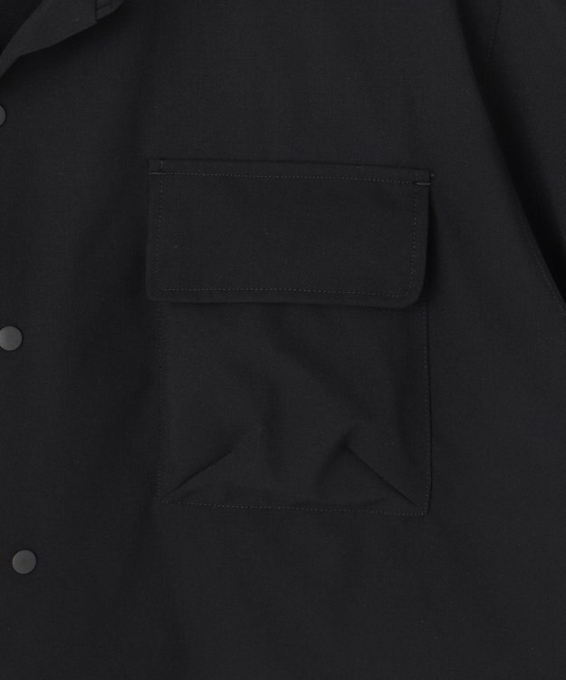 PW CIRCULUS 【高通気 / 軽撥水 / 軽量のDotAir 使用】【MEN】開襟シャツ ブラック系