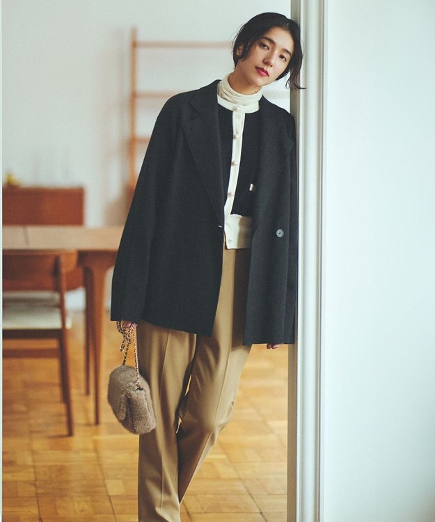 23区 L コンプレストパイル ライトアウター ブラック系