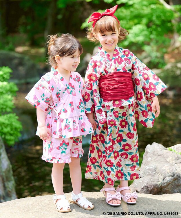 ANY KIDS 【any FAM×サンリオキャラクターズ】2WAY 浴衣セット ハローキティ×牡丹