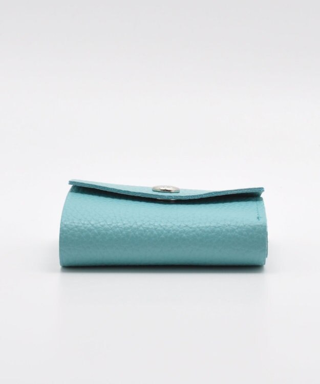 blancle シュリンクレザー 三つ折りウォレット ロビンエッグブルー