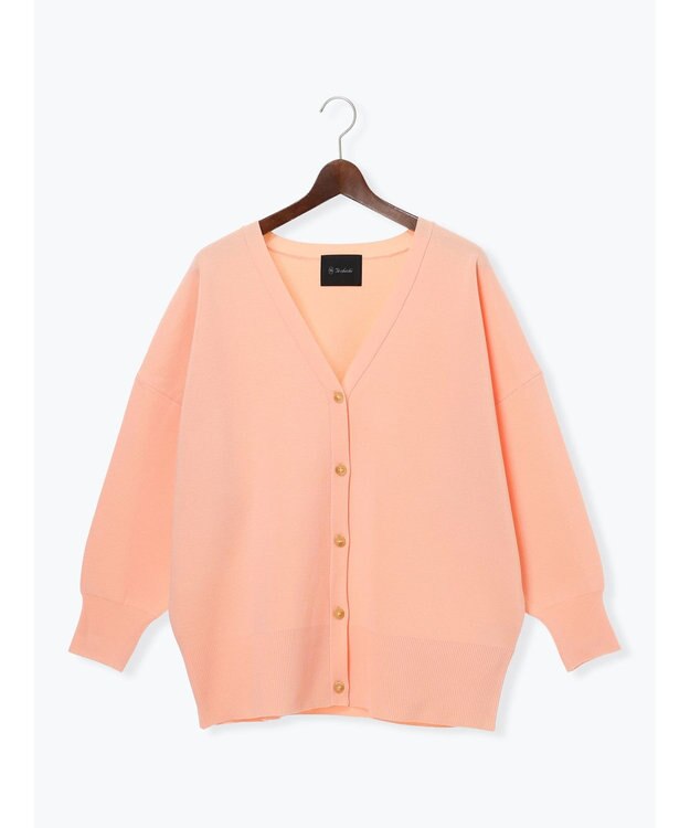 Te chichi コクーンVネックカーディガン ピンク