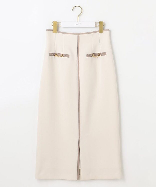 ANY SIS S 【全方位 好印象】フェミニンブラウス×ビットタイトスカート セット アイボリー