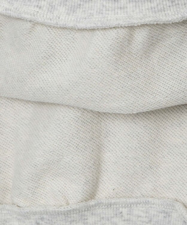 WEGO パイピング切替ショートハーフZIPスウェット 杢グレー