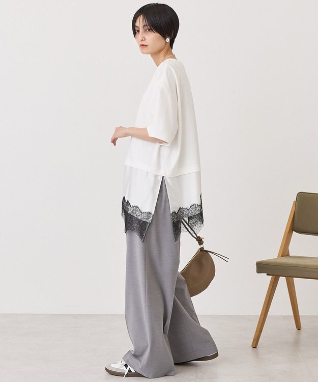 AMERICAN HOLIC レースドッキングＴシャツ Multi