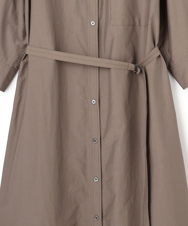 23区 【先行予約】ナイロンコットンタフタ シャツワンピース モカ系