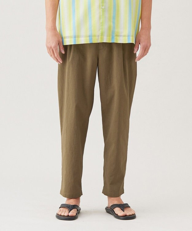UNFILO MENS TENNEN TOUCH タックパンツ カーキ