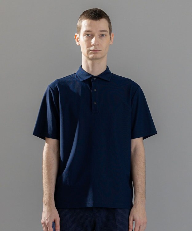 JOSEPH HOMME <新色追加>新素材【抜群の通気性/360度ストレッチ】エアトールストレッチ ポロシャツ ネイビー系