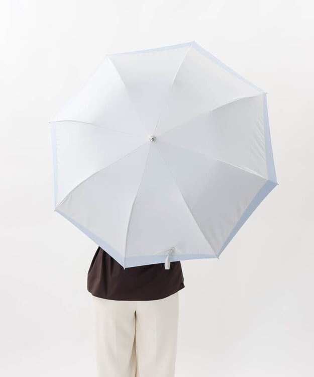 AURORA 【 BLAO（ブラオ）】サマーシールド 変形切継ぎ晴雨兼用傘(折りたたみ傘) シルバーグレー