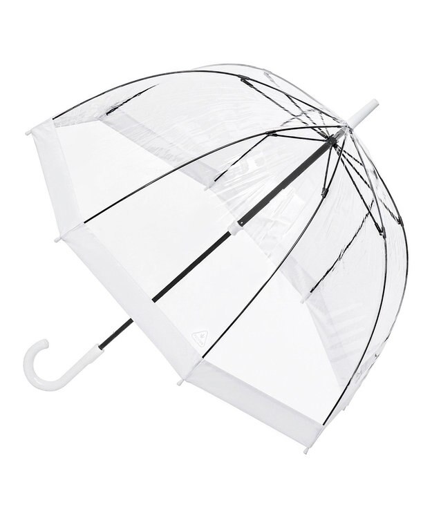 MOONBAT 【雑誌掲載／non・no】フルトン (FULTON) Birdcage ワンポイントロゴ 長傘 透明傘 ホワイト