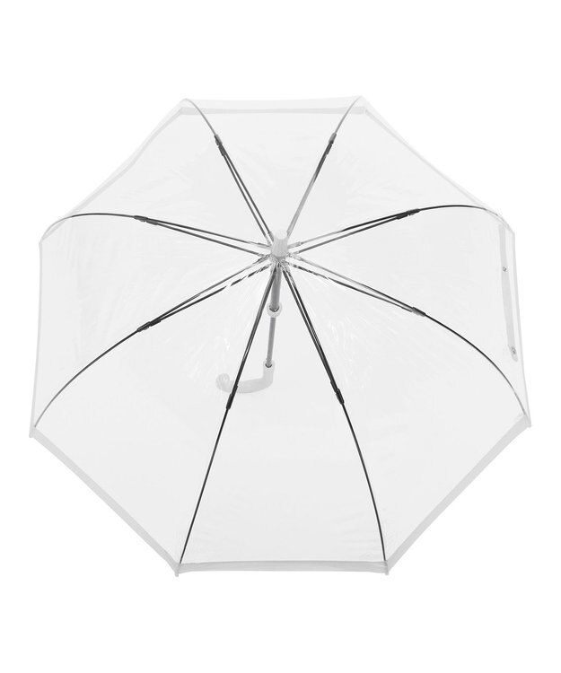 MOONBAT 【雑誌掲載／non・no】フルトン (FULTON) Birdcage ワンポイントロゴ 長傘 透明傘 ホワイト