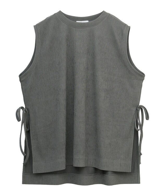 Green Parks サイドリボンノースリーブチュニック Gray