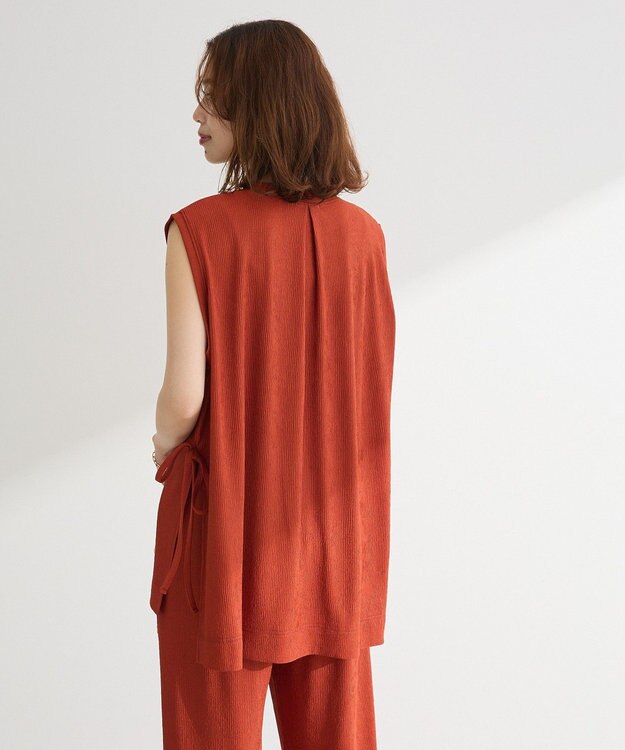 Green Parks サイドリボンノースリーブチュニック Orange