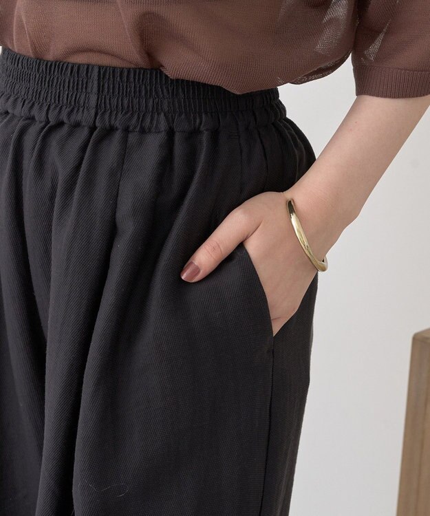 earth music&ecology リラックスタックパンツ Black