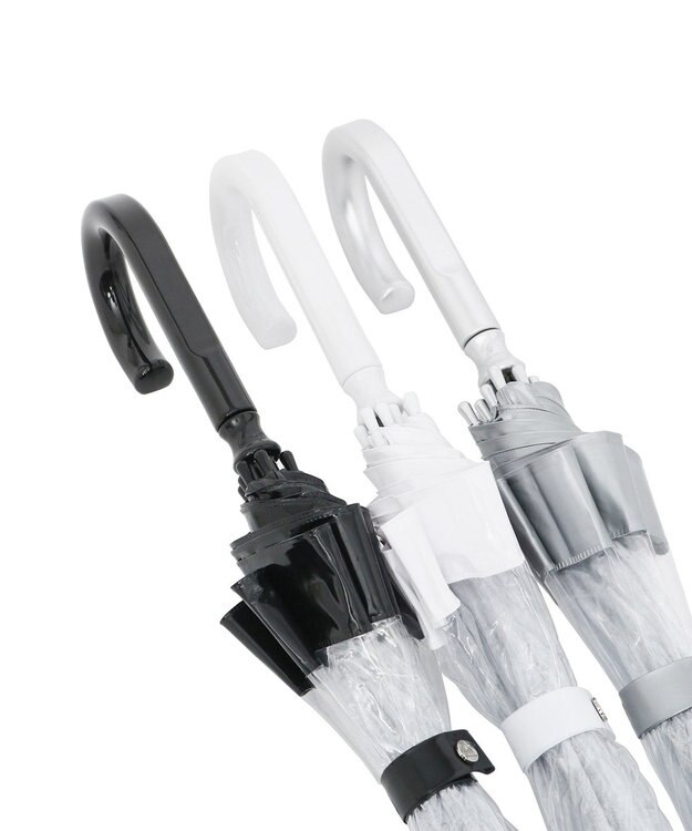 MOONBAT 【雑誌掲載／non・no】フルトン (FULTON) Birdcage ワンポイントロゴ 長傘 透明傘 ホワイト