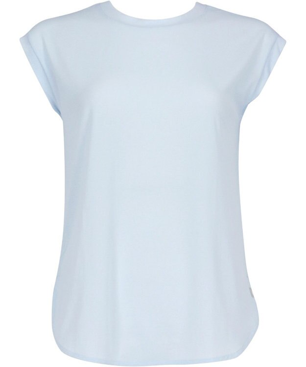 CW-X 【WOMEN】 CW-X Ｔシャツ 梨地素材 薄手 シアー感 スポーツウェア ノースリーブ レディース DLY123 /ワコール サックス