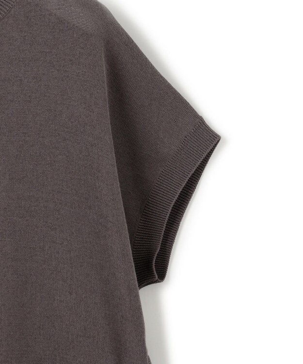 23区 L 【洗える】レイヤードデザイン ニット ブラウン×サックスストライプ