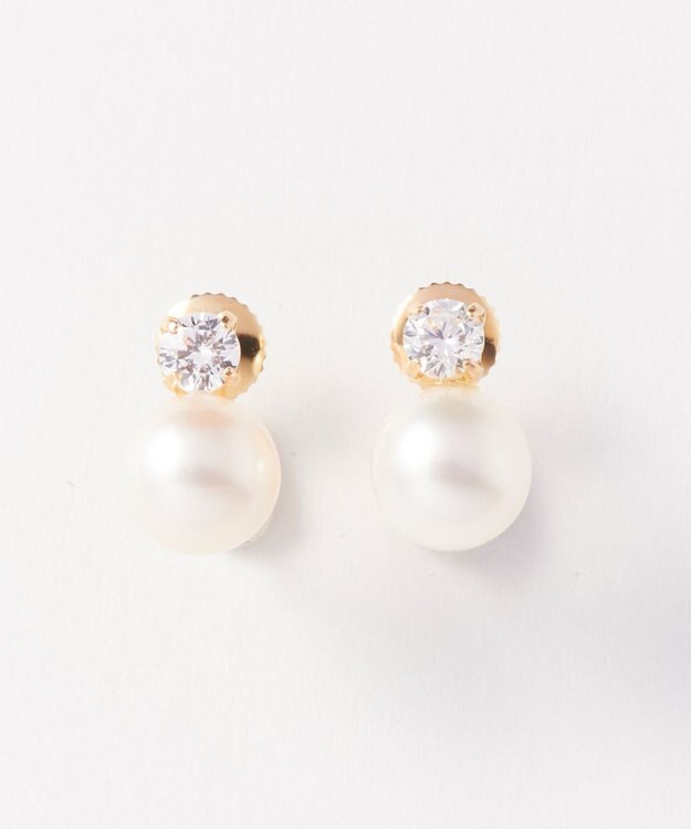 Phoebe 【K10】ジュエルパールイヤリング ゴールド