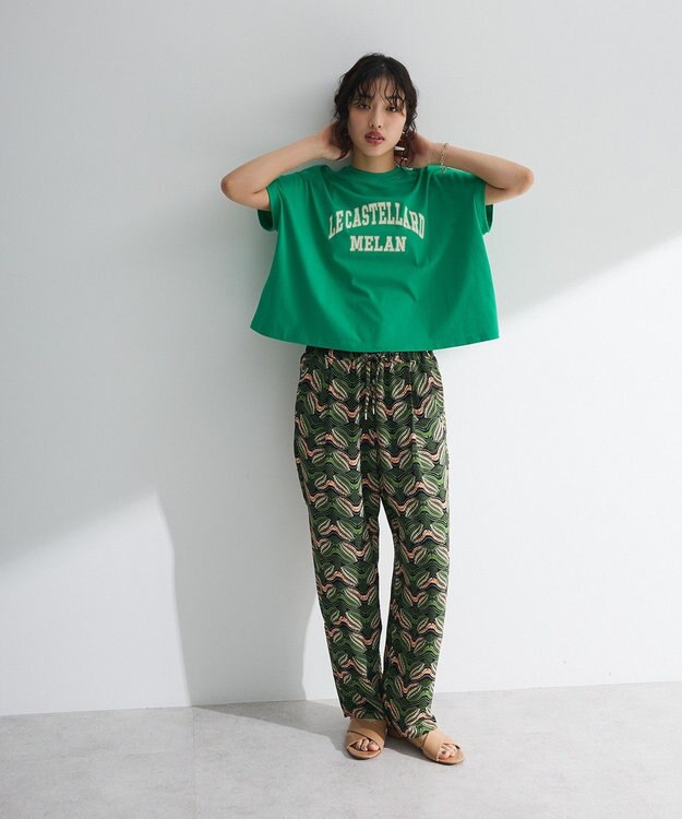Green Parks 袖折り返しカレッジＴシャツ Green
