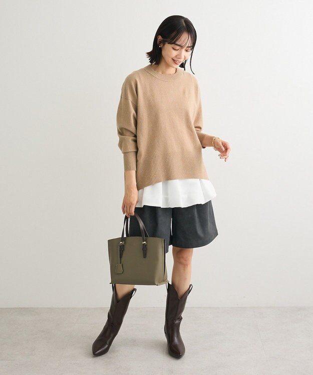 Green Parks ふわもっちニットプルオーバー Mocha