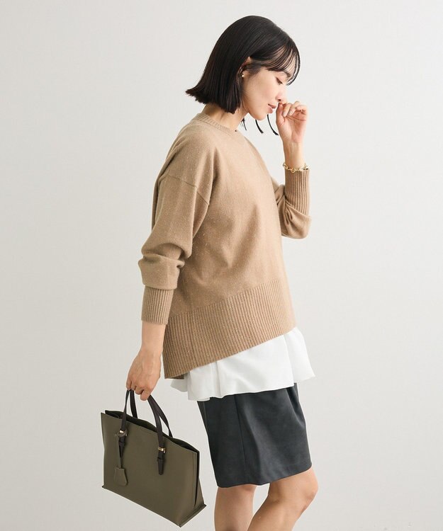 Green Parks ふわもっちニットプルオーバー Mocha