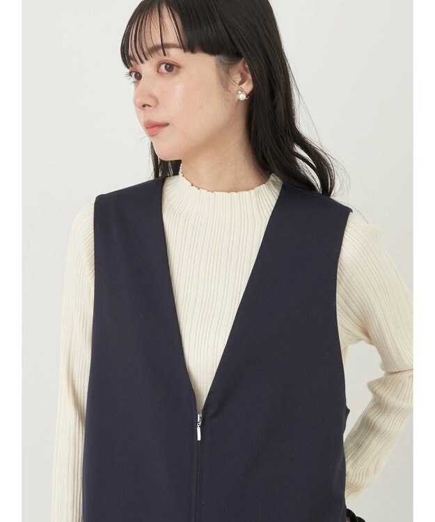earth music&ecology ジップジレワンピース Navy