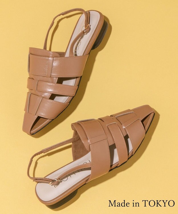 Dominic3 レザー グルカサンダル キャメル