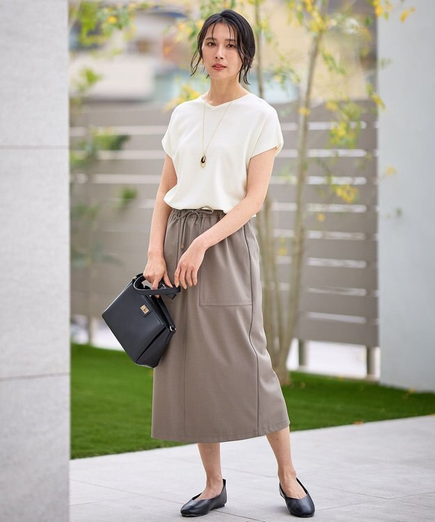 ANY L ハーフスリーブニット オフ