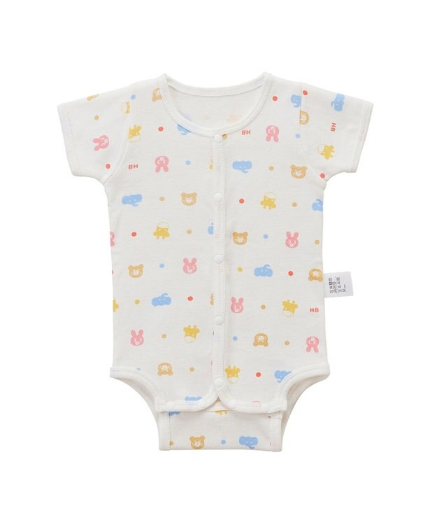 MIKI HOUSE HOT BISCUITS 【60-70cm】 半袖ボディシャツ(前開き) ブルー