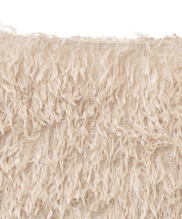 earth music&ecology 【WEB限定】ベロアリボンフェザービスチェ Beige