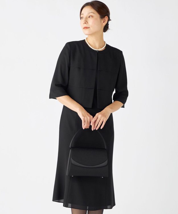 自由区 FORMAL 【日本製】米沢織 ハンドバック ブラック系