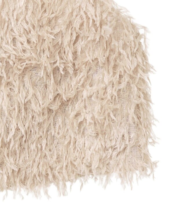 earth music&ecology 【WEB限定】ベロアリボンフェザービスチェ Beige