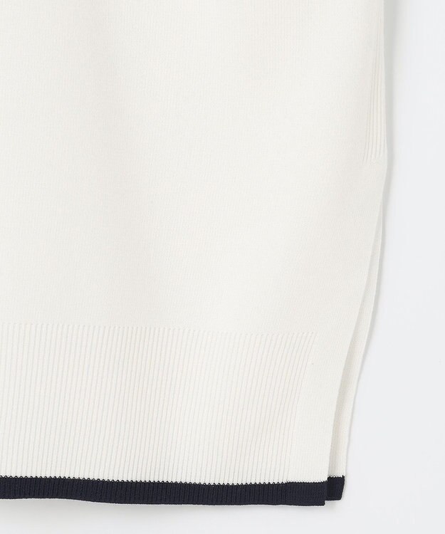 自由区 【新型登場！/WEB限定カラー有】ハイツイストコットンアセテート ニット5分袖 ホワイト系2