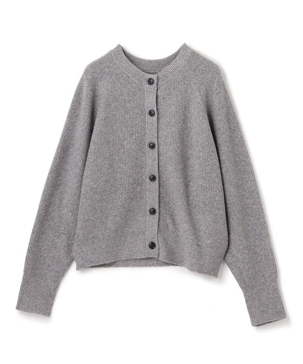UNFILO 【洗える】ふわふわニット 2WAYクルーカーディガン グレー