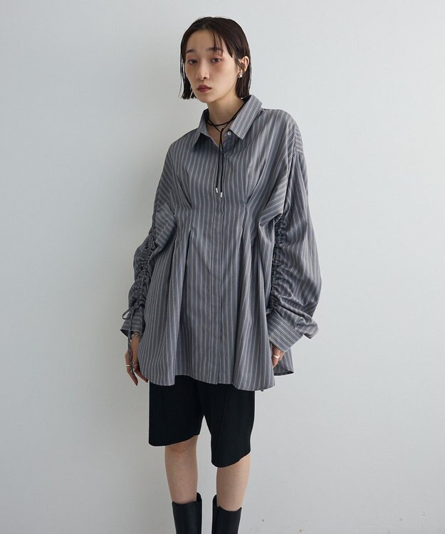 Green Parks ドロストシャーリングウエストタックシャツ