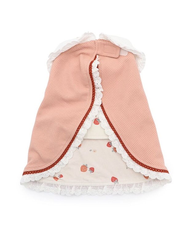 PET PARADISE ペットパラダイス お手軽 ポンチョ 《花苺》 小型犬 ピンク