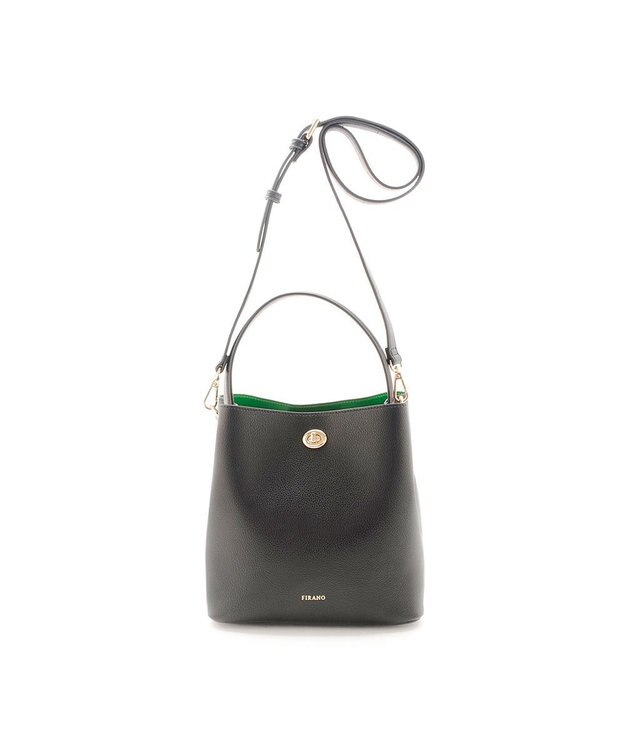 MioFIRANO ツイストロックボックスハンドバッグ 3WAY　FIRANO フィラノ BLACK