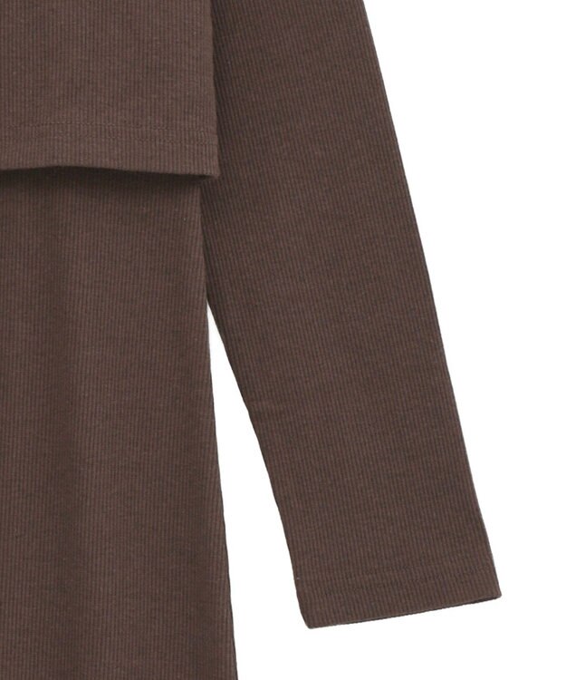 CRAFT STANDARD BOUTIQUE 2点セット/リブレイヤードワンピース Brown