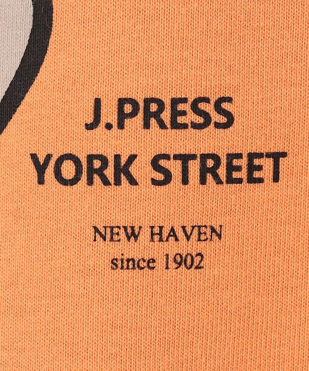 J.PRESS YORK STREET 【UNISEX】ブルドッグプリントTシャツ オレンジ系