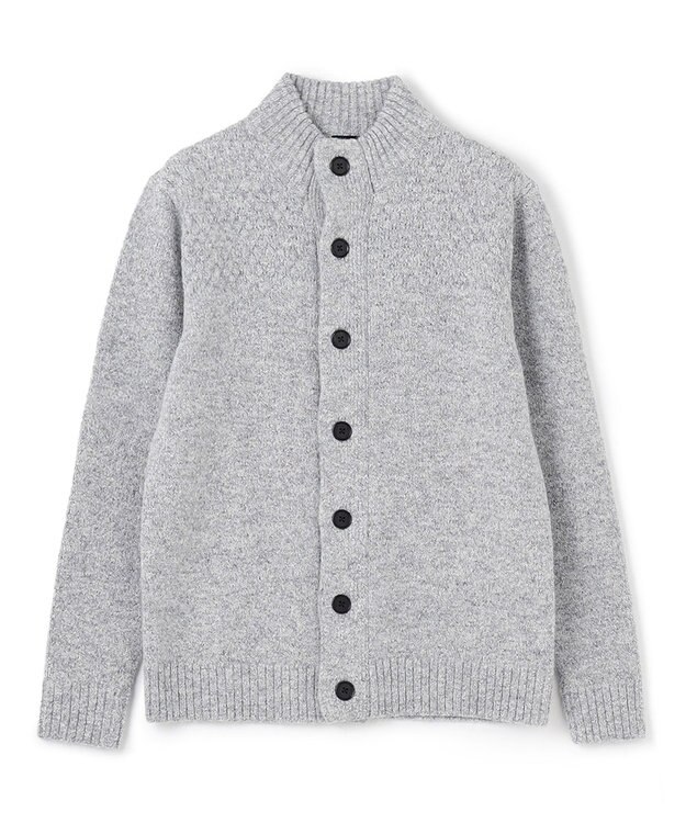 JOSEPH HOMME ツイストメランジ　ニットカーディガン ライトグレー系