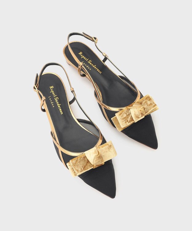 GRACE CONTINENTAL Rupert Sanderson メッシュサンダル ゴールド