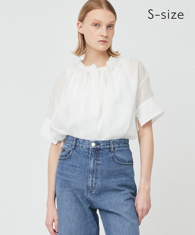 BEIGE， 【S-size】LILAC / ギャザーブラウス White