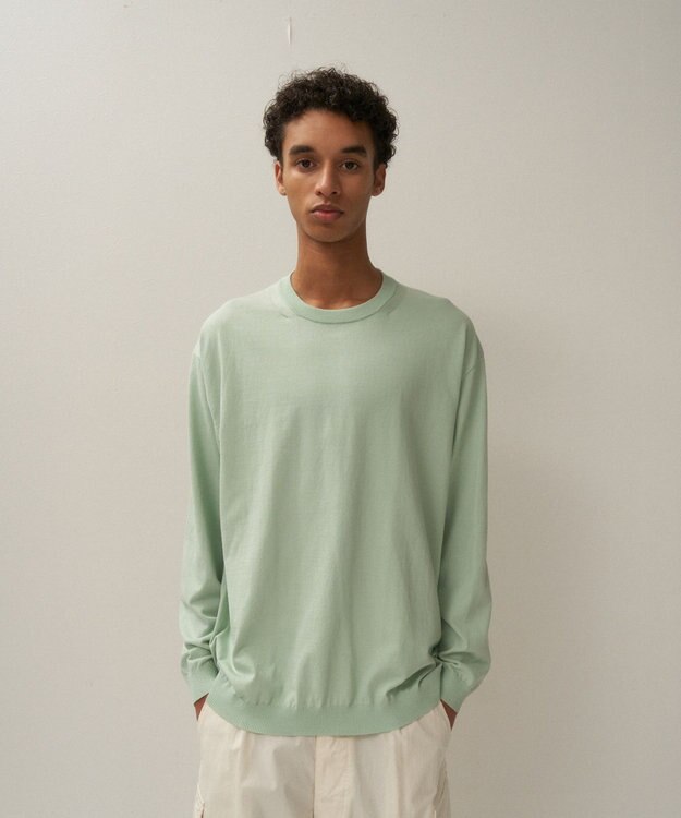 ATON FRESCA KNIT | クルーネックセーター - UNISEX GREEN