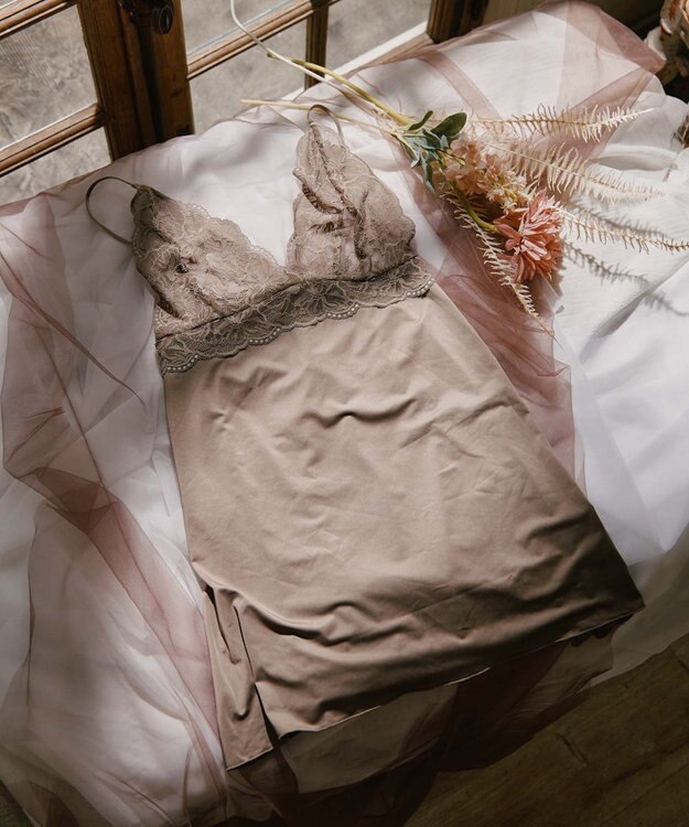 San-ai Resort（三愛水着楽園） 【新レース】カシュクール脇高スリップ 【northerly】 チャコール