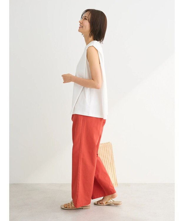 Green Parks イージーワイドパンツ Red