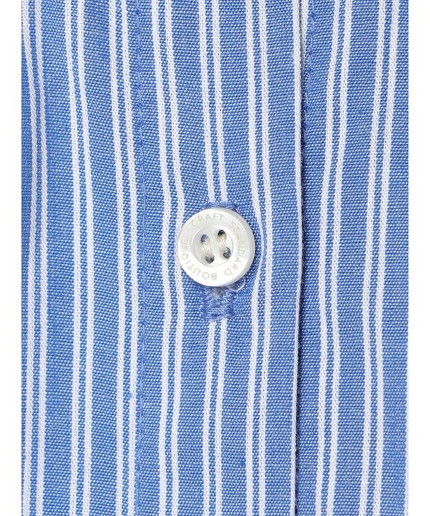 CRAFT STANDARD BOUTIQUE バックフリルシャツ Stripe Blue