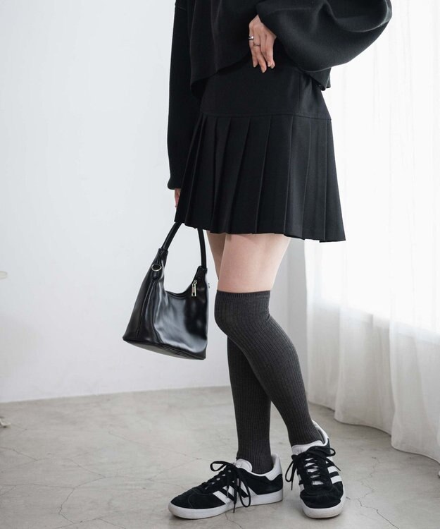 WEGO 【SCHOOL ITEM】プリーツスカパン ブラック