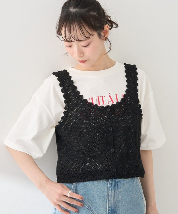 earth music&ecology クロシェビスチェ Black